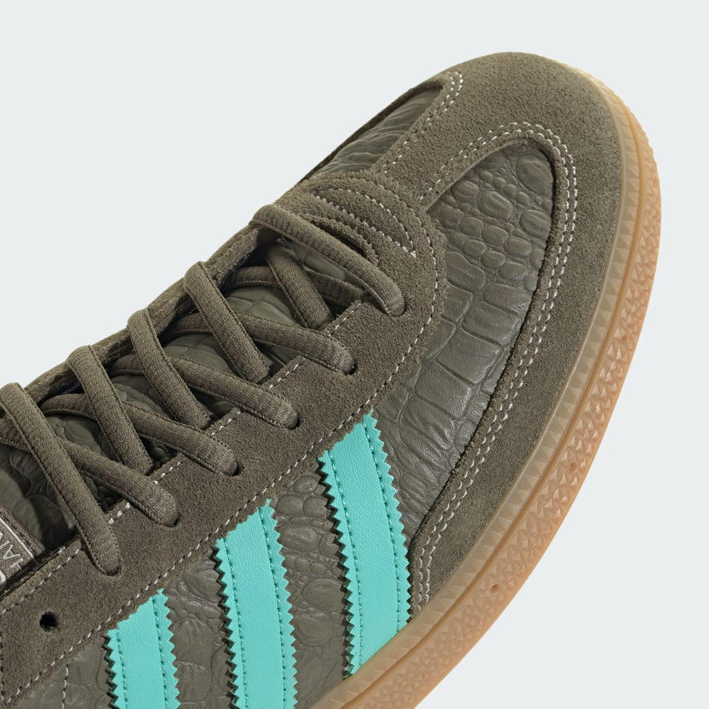 Adidas Men's HANDBALL SPEZIAL SHOES - Olive Strata / Acid Mint / Gum - Image 10