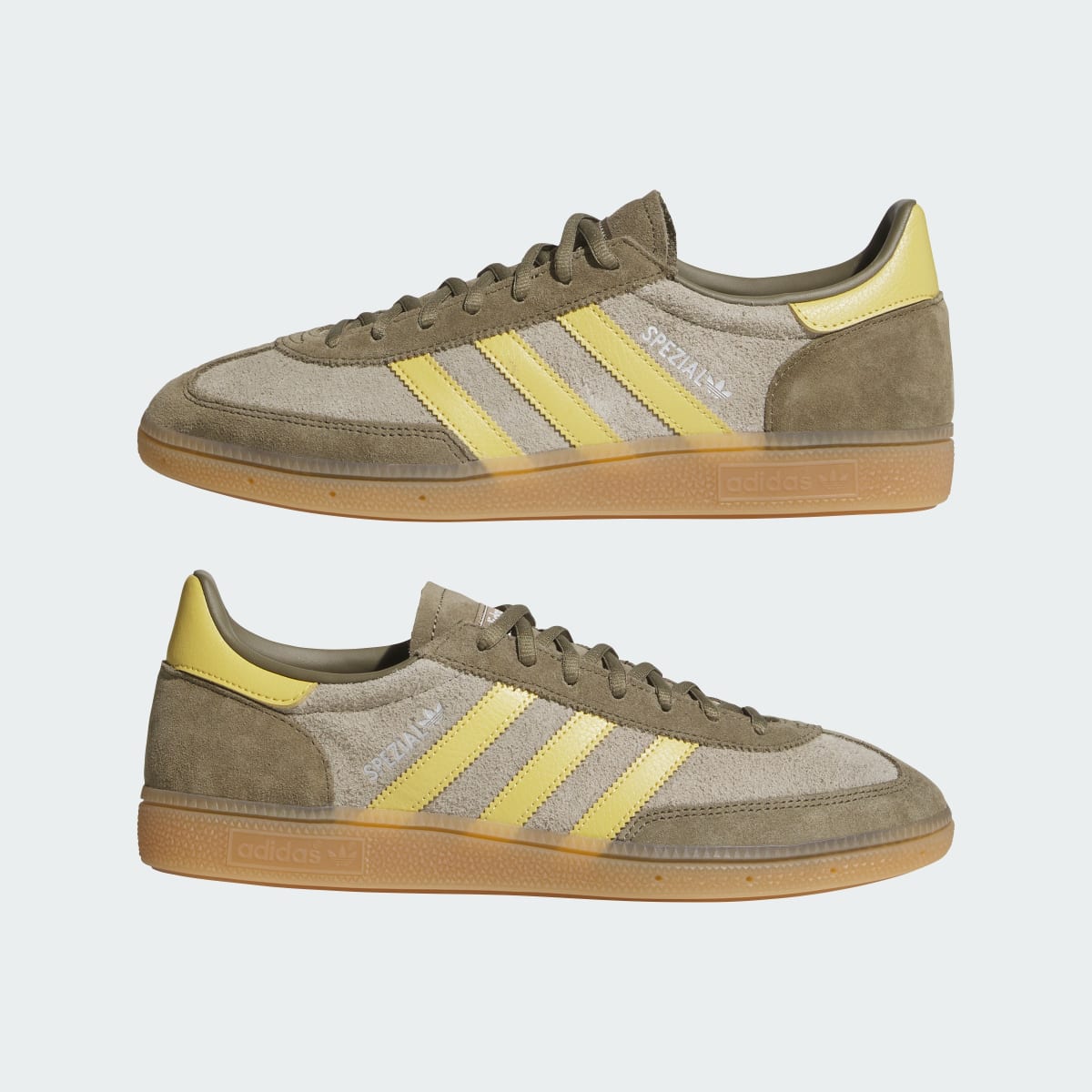 Adidas Men's HANDBALL SPEZIAL SHOES - Olive Strata / Pyrite / Gum - Image 7