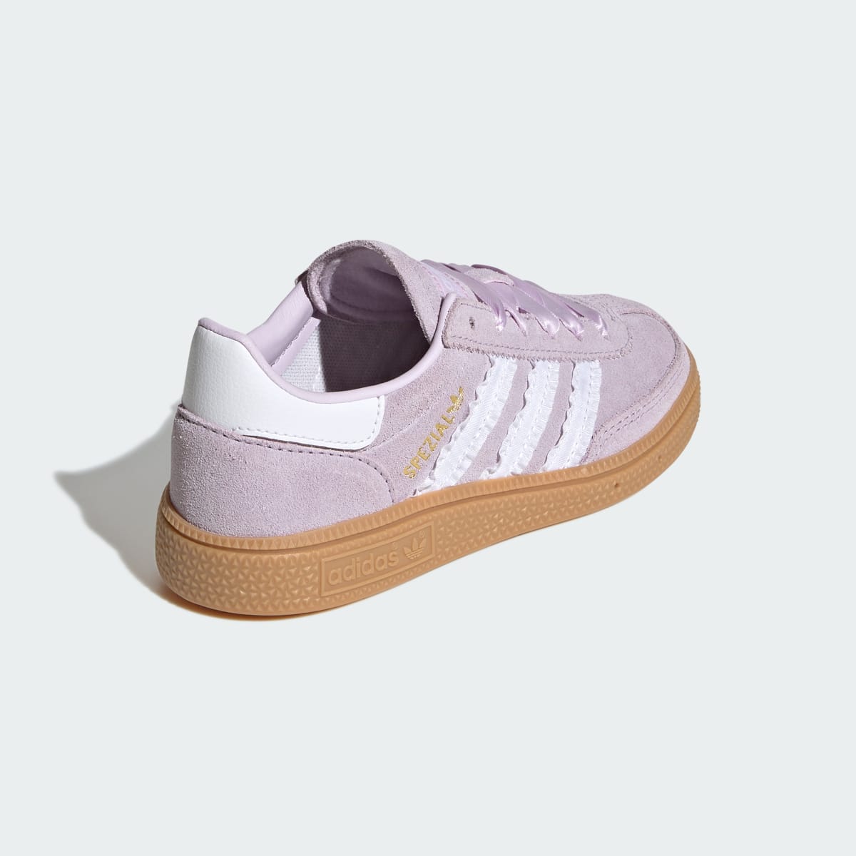Adidas Kids' HANDBALL SPEZIAL SHOES - Ice Lavender / Cloud White / Gum - Image 5