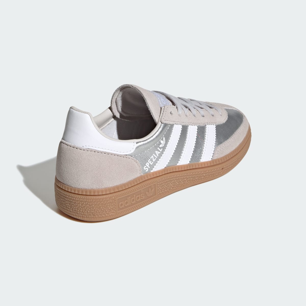Adidas Kids' HANDBALL SPEZIAL SHOES - Silver Metallic / Cloud White / Gum - Image 5