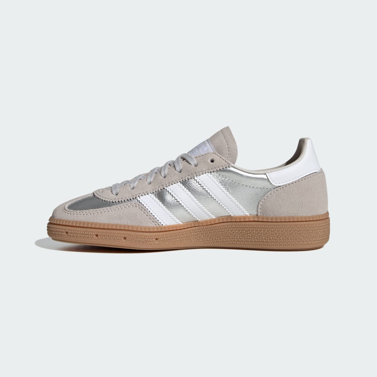 Adidas Kids' HANDBALL SPEZIAL SHOES - Silver Metallic / Cloud White / Gum - Image 6