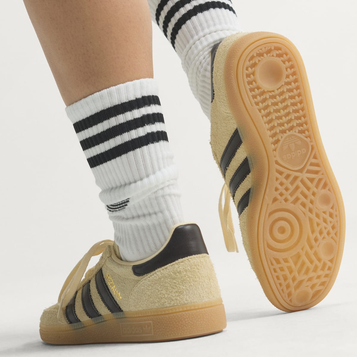 Adidas Women's HANDBALL SPEZIAL SHOES - Warm Vanilla / Aurora Coffee / Gold Metallic - Image 7