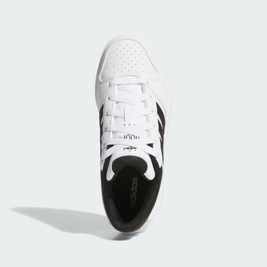 Adidas Kids' HOOPS CLASSIC J SHOES - Cloud White / Core Black / Orbit Grey - Image 2