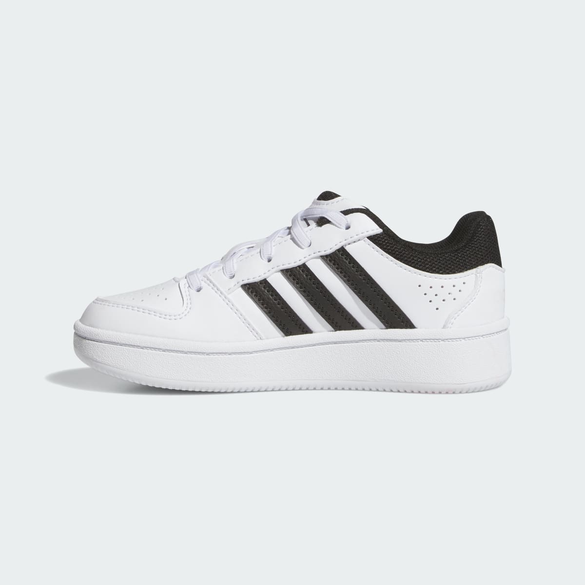 Adidas Kids' HOOPS CLASSIC SHOES - Cloud White / Core Black / Orbit Grey - Image 6