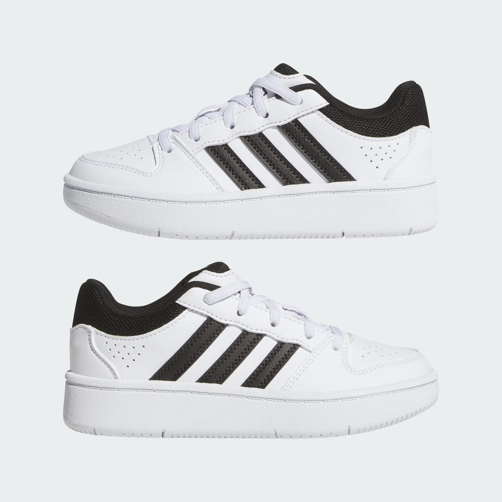 Adidas Kids' HOOPS CLASSIC SHOES - Cloud White / Core Black / Orbit Grey - Image 7