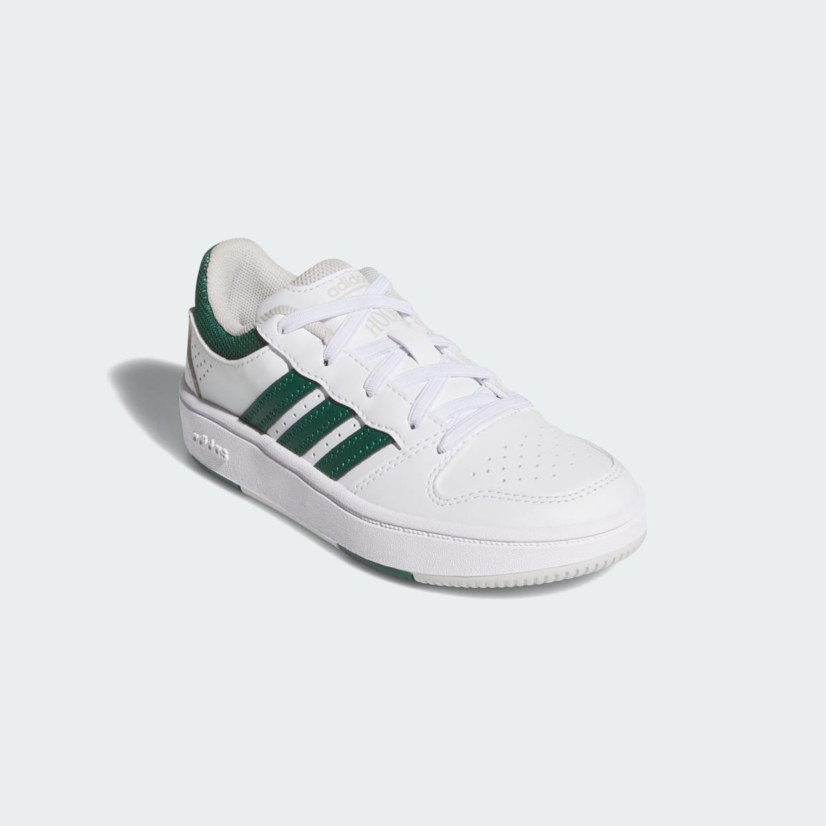 Adidas Kids' HOOPS CLASSIC SHOES - Cloud White / Collegiate Green / Grey One - Image 4