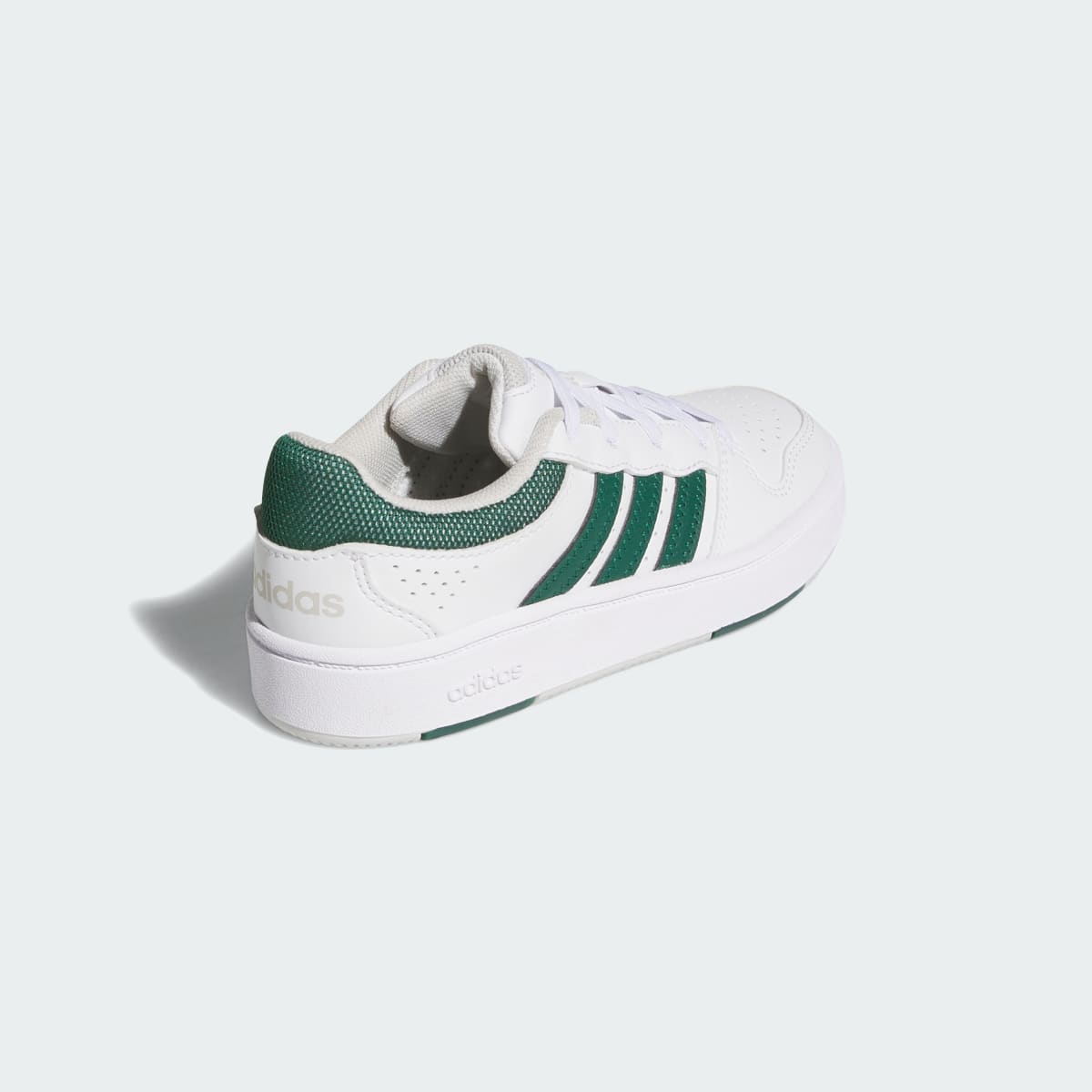Adidas Kids' HOOPS CLASSIC SHOES - Cloud White / Collegiate Green / Grey One - Image 5