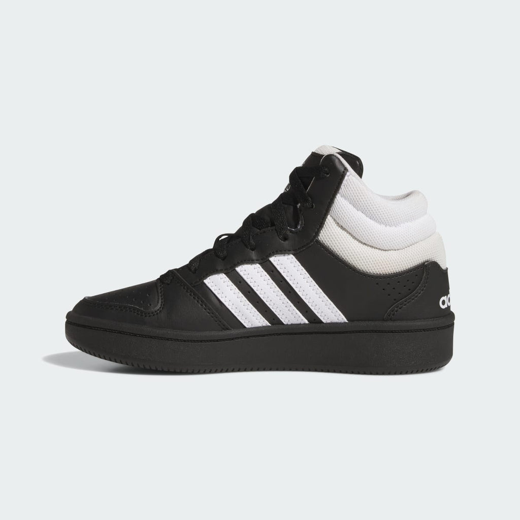 Adidas Kids' HOOPS MID CLASSIC SHOES - Core Black / Cloud White / Orbit Grey - Image 7