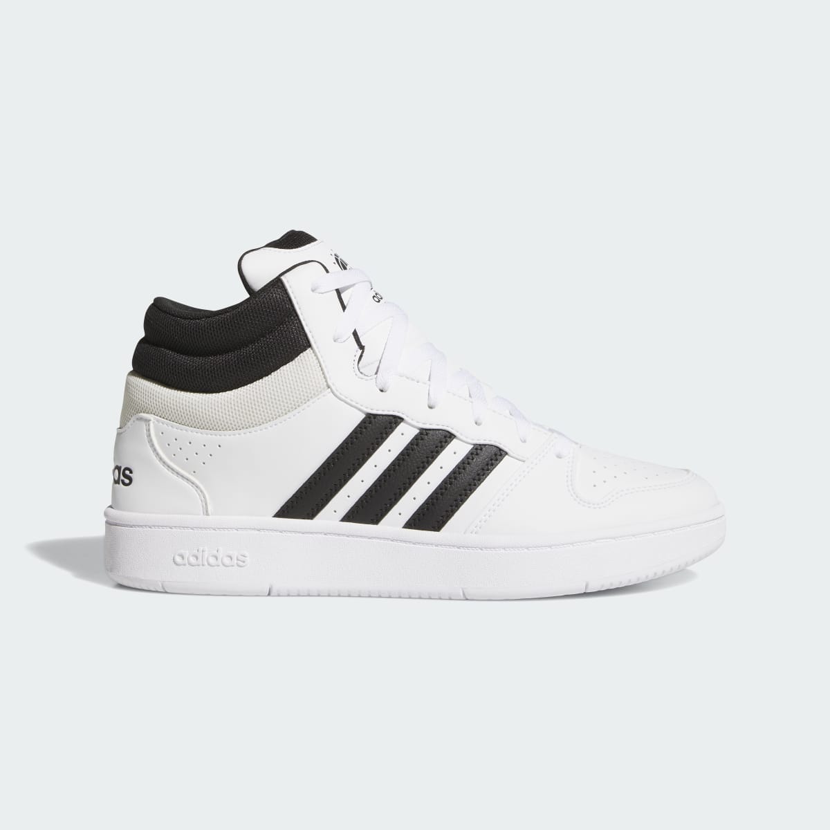 Adidas Men's HOOPS MID CLASSIC SHOES - Cloud White / Core Black / Orbit Grey - Image 1