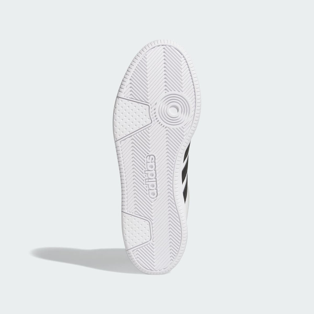 Adidas Men's HOOPS MID CLASSIC SHOES - Cloud White / Core Black / Orbit Grey - Image 4