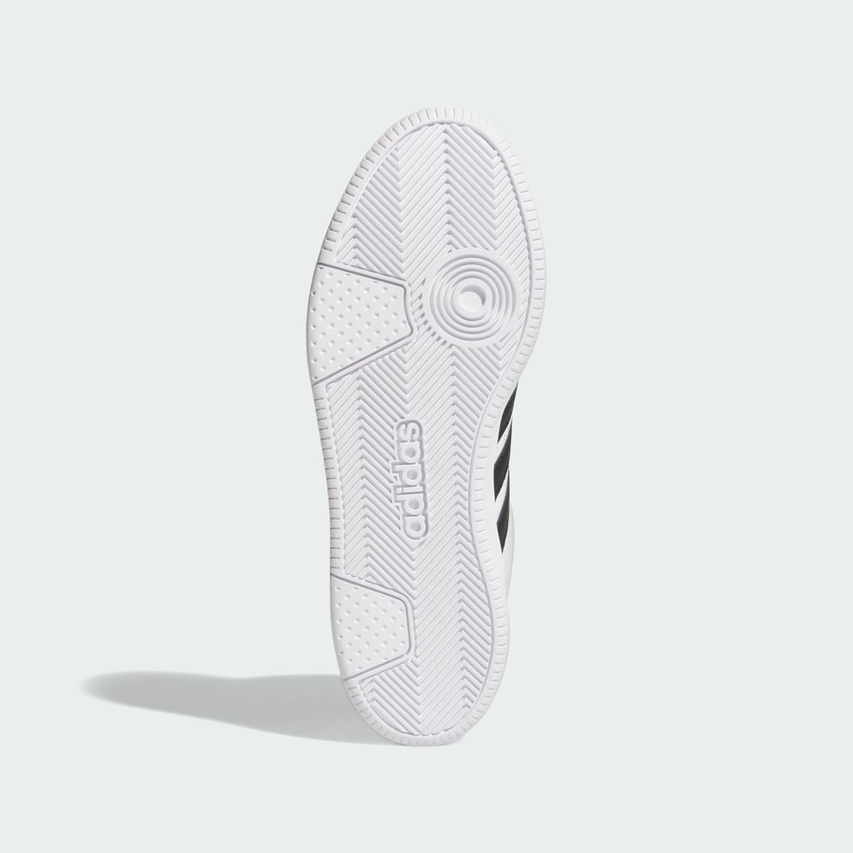 Adidas Men's HOOPS MID CLASSIC SHOES - Cloud White / Core Black / Orbit Grey - Image 4