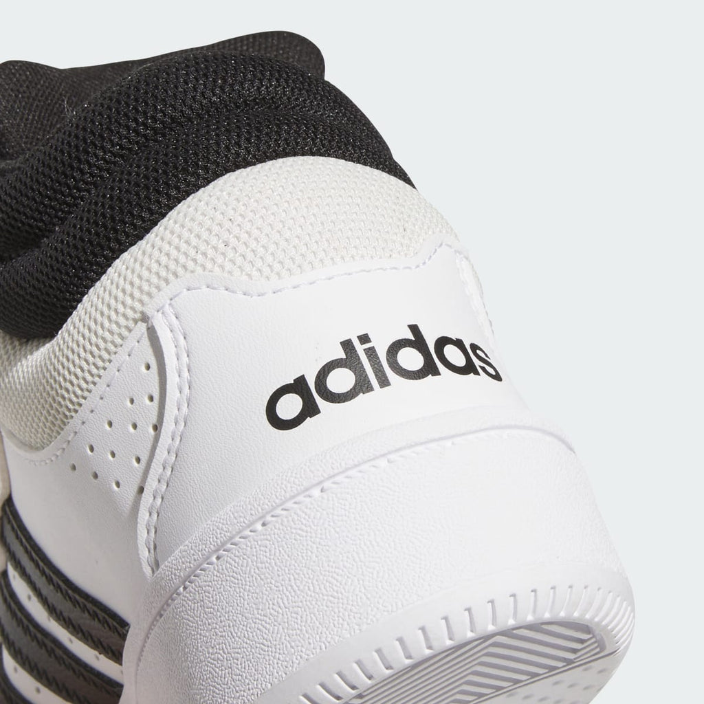 Adidas Kids' HOOPS MID CLASSIC SHOES - Cloud White / Core Black / Orbit Grey - Image 8