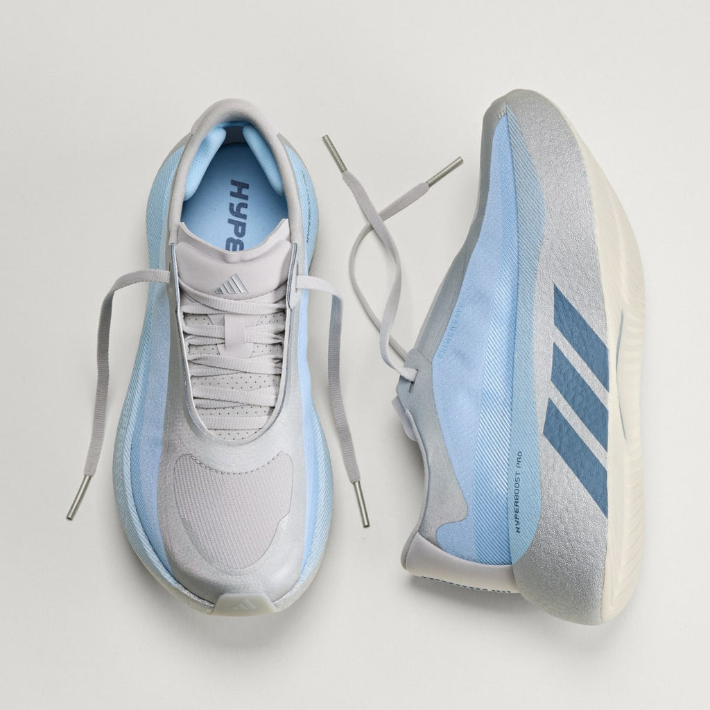 Adidas Women's HYPERBOOST EDGE Running Shoes - Grey Two / Steel Rw / Clear Sky - Image 3