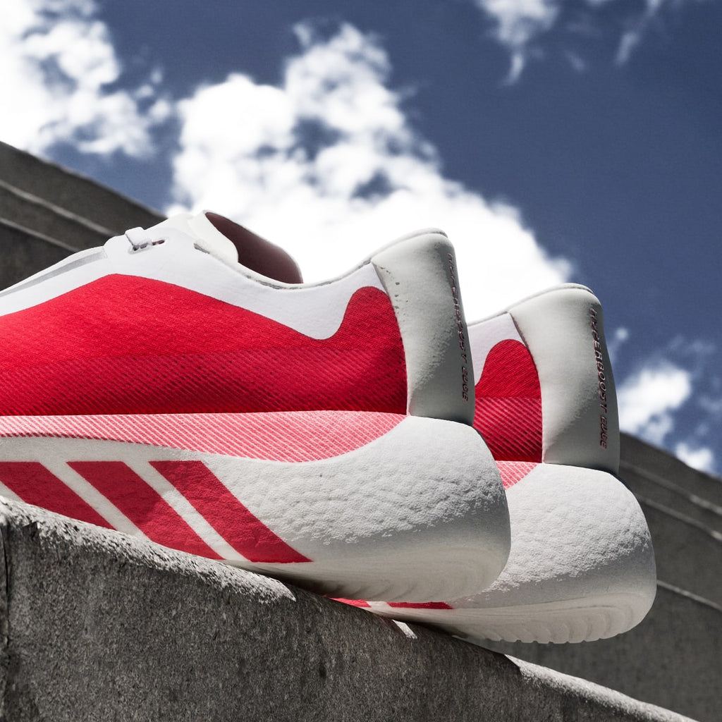 Adidas Men's HYPERBOOST EDGE Running Shoes - Cloud White / Pure Ruby / Zero Metalic - Image 12