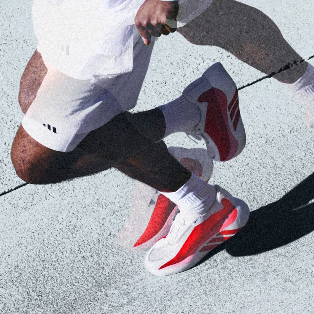 Adidas Men's HYPERBOOST EDGE Running Shoes - Cloud White / Pure Ruby / Zero Metalic - Image 13