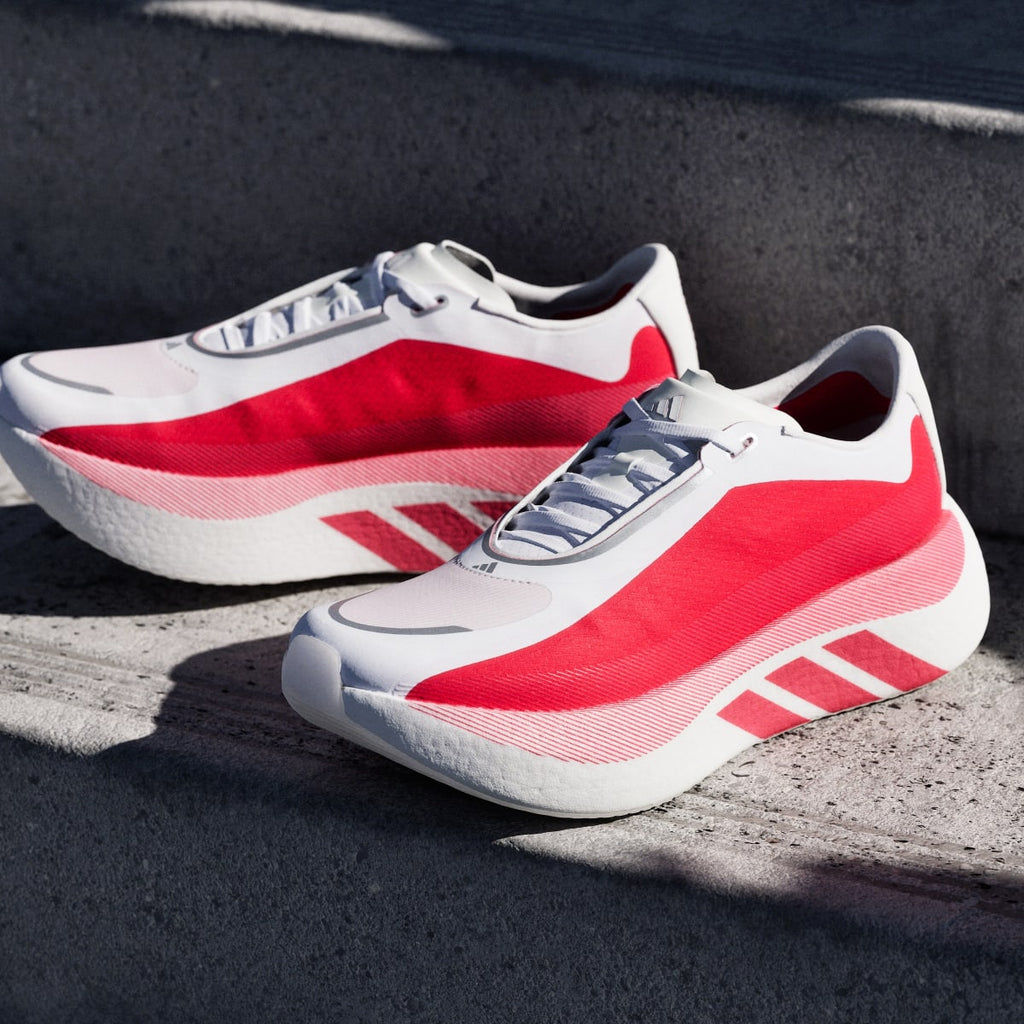 Adidas Men's HYPERBOOST EDGE Running Shoes - Cloud White / Pure Ruby / Zero Metalic - Image 11