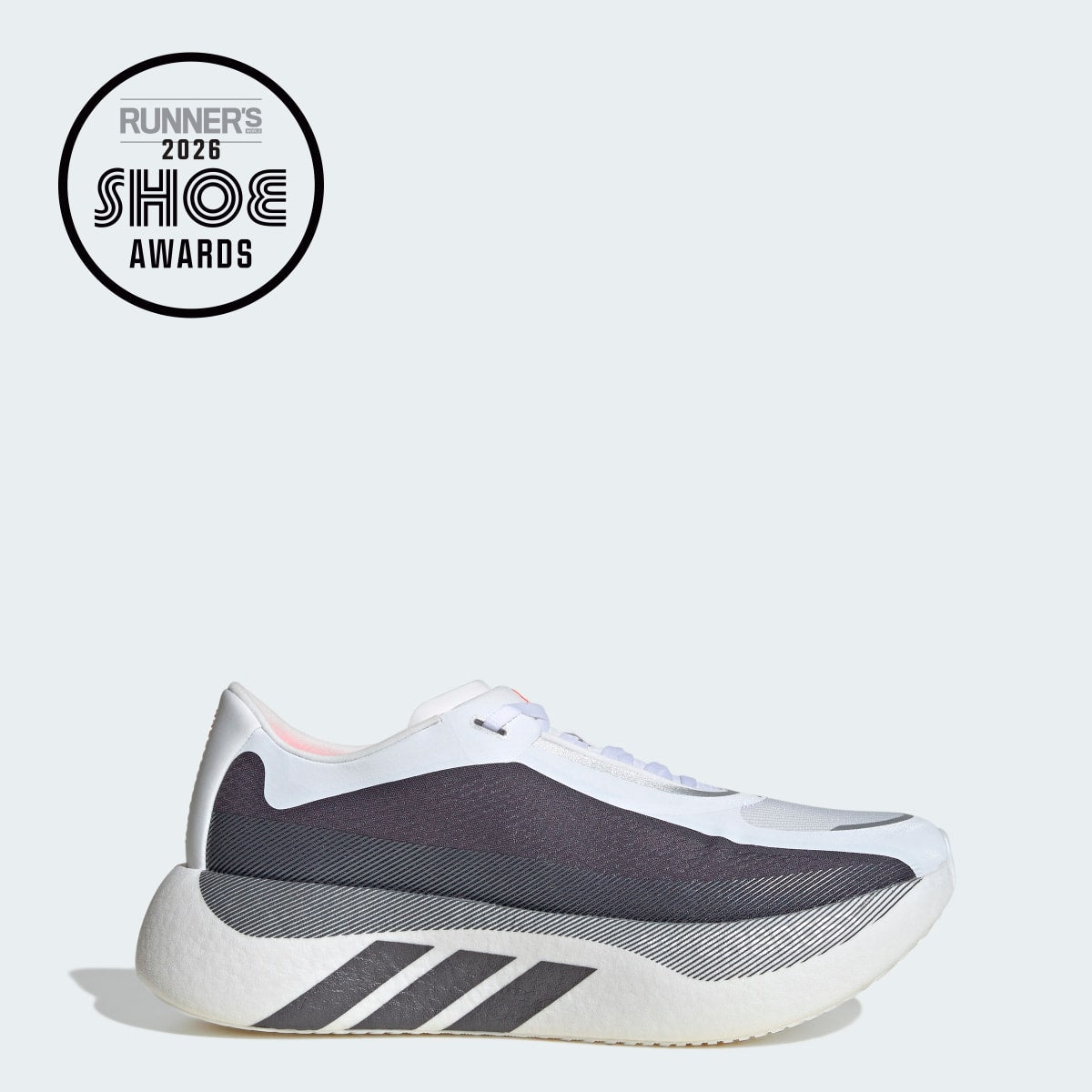 Adidas Men's HYPERBOOST EDGE Running Shoes - Cloud White / Aurora Onix / Solar Turbo - Image 1