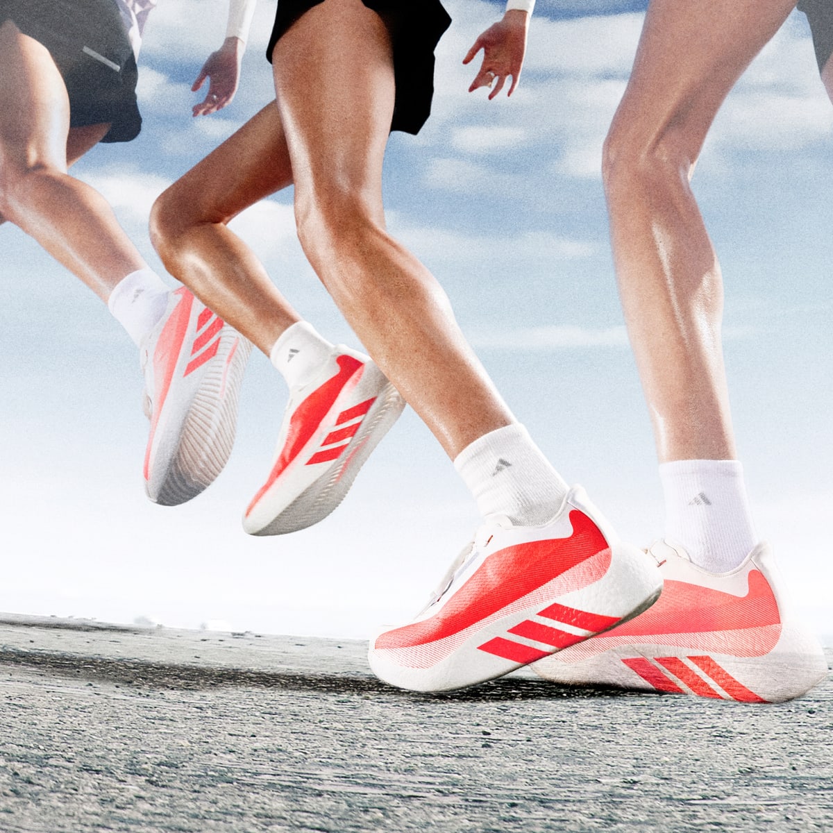 Adidas Women's HYPERBOOST EDGE Running Shoes - Hyper White / Solar Turbo / Solar Turbo - Image 4
