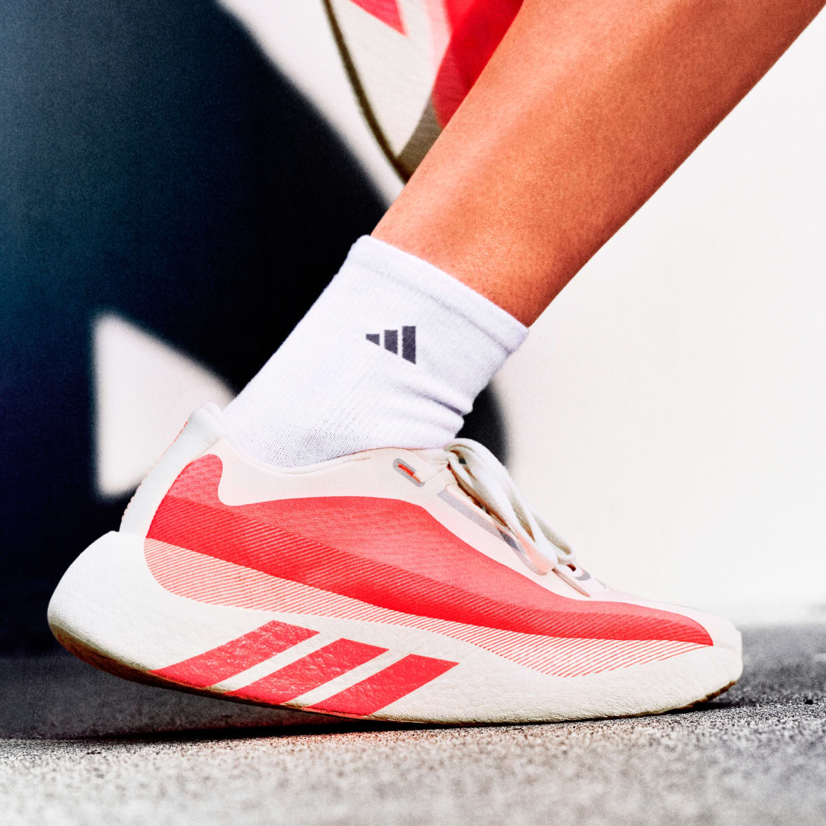 Adidas Women's HYPERBOOST EDGE Running Shoes - Hyper White / Solar Turbo / Solar Turbo - Image 13