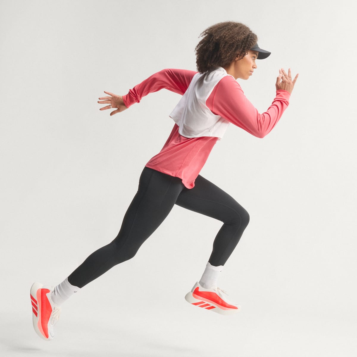 Adidas Women's HYPERBOOST EDGE Running Shoes - Hyper White / Solar Turbo / Solar Turbo - Image 9