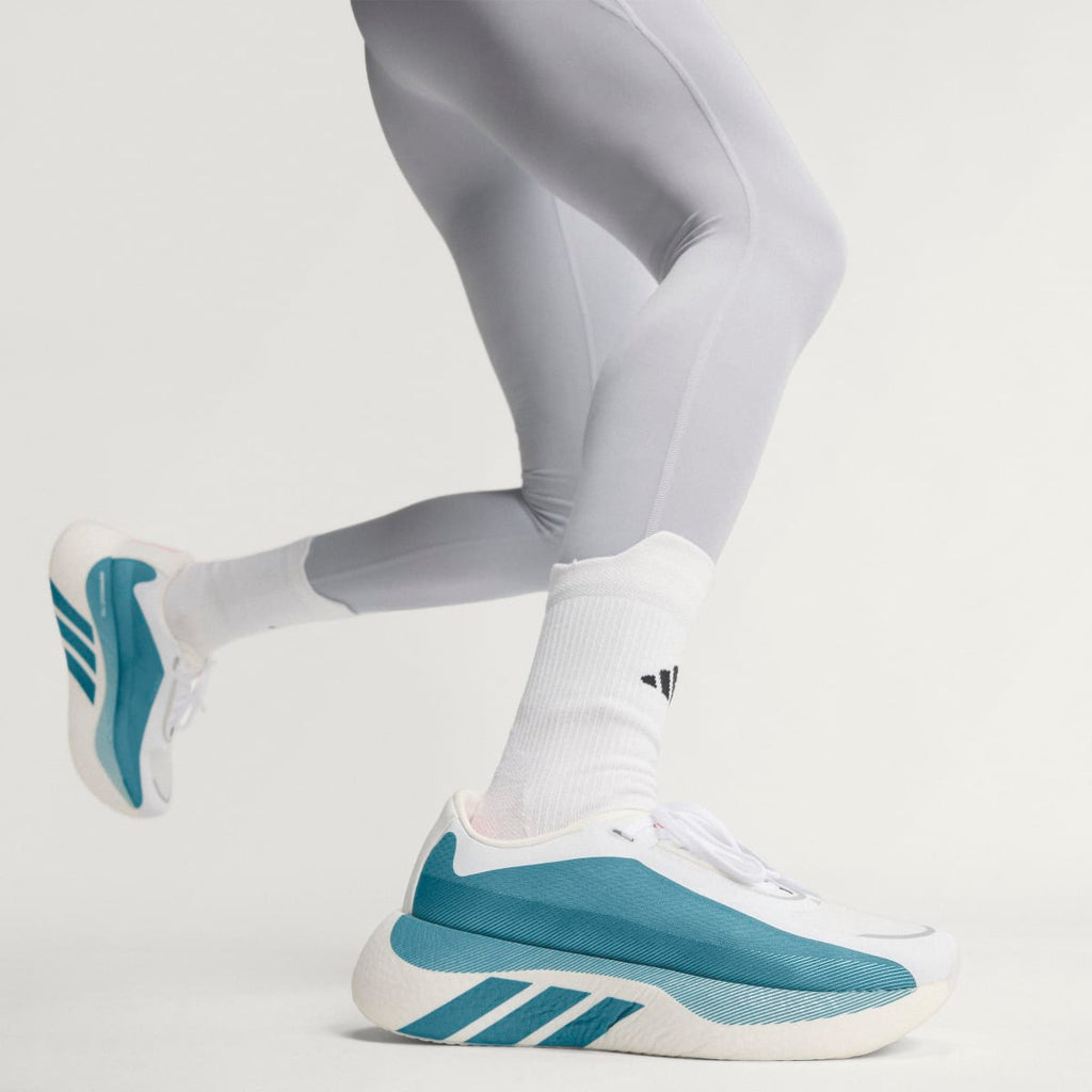 Adidas Women's HYPERBOOST EDGE Running Shoes - Cloud White / Petrol Met. F17 / Lucid Red - Image 3