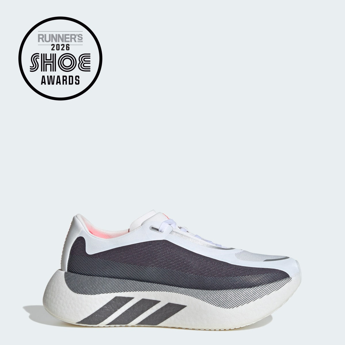 Adidas Women's HYPERBOOST EDGE Running Shoes - Cloud White / Aurora Onix / Solar Turbo - Image 1