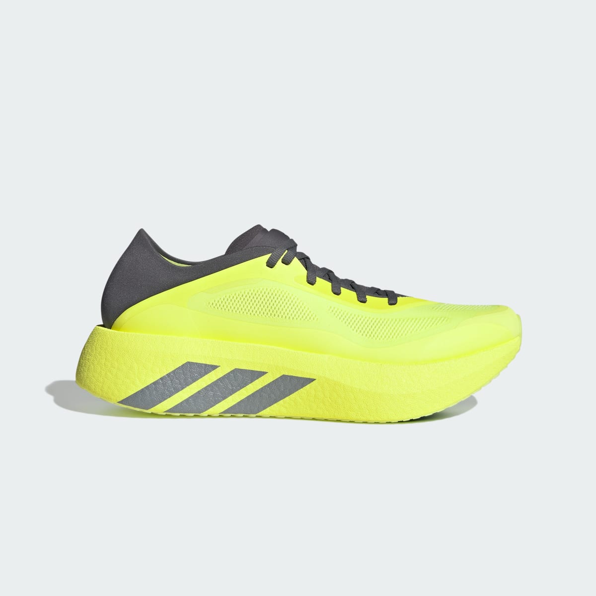 Adidas Men's HYPERBOOST RUN Running Shoes - Hi-Res Yellow / Iron Metallic / Grey Five - Image 1