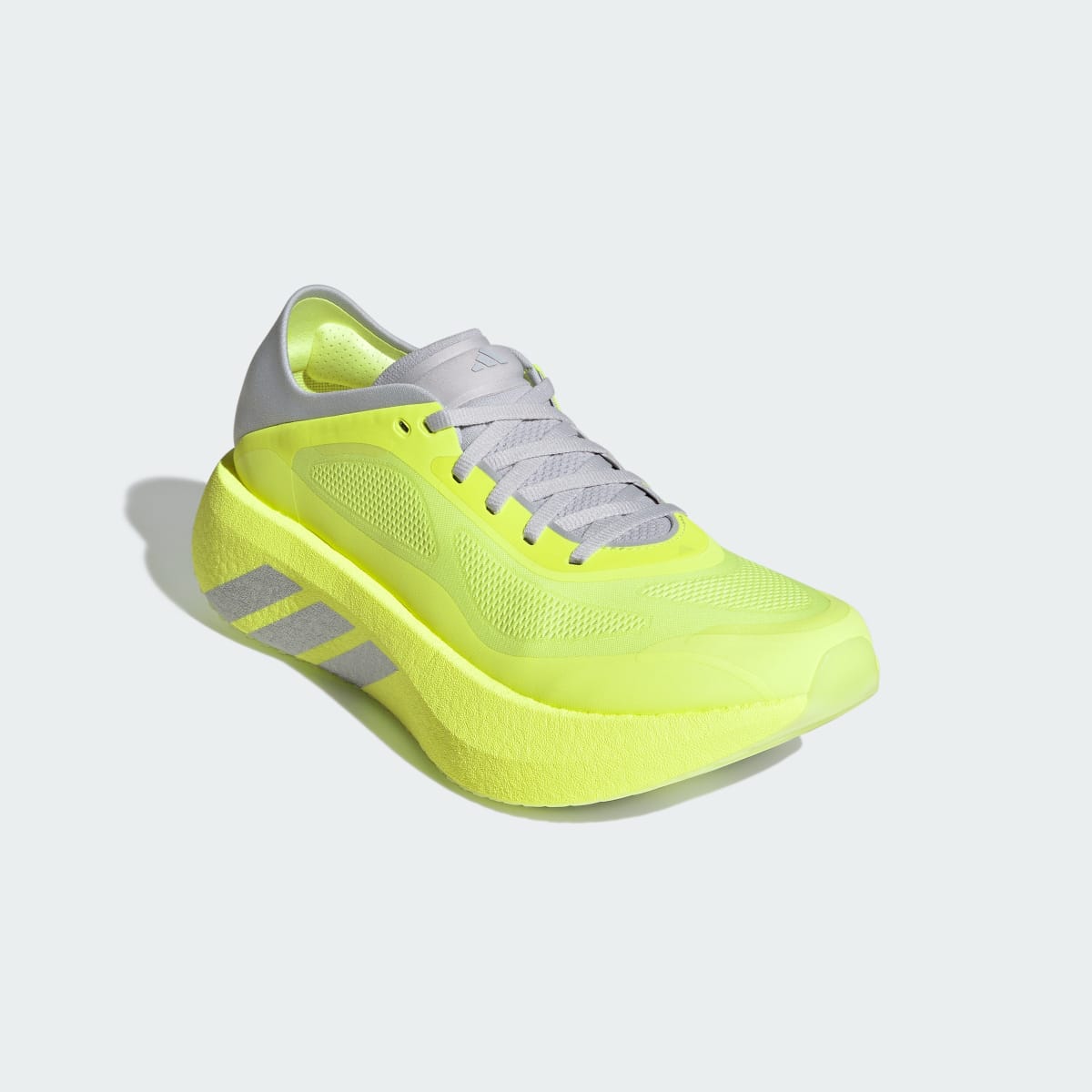 Adidas Women's HYPERBOOST RUN Running Shoes - Hi-Res Yellow / Matte Silver / Light Solid Grey - Image 4