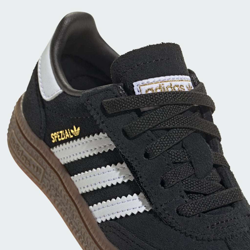 Adidas Kids' Handball Spezial Comfort Closure Elastic Lace Shoes Kids - Core Black / Cloud White / Gum - Image 12