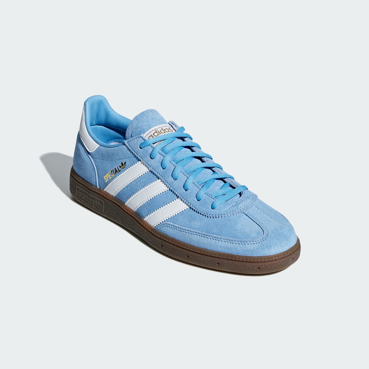 Adidas Men's Handball Spezial Shoes - Light Blue / Cloud White / Gum - Image 6