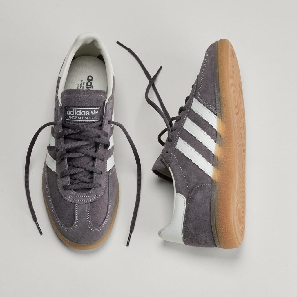 Adidas Men's Handball Spezial Shoes - Grey Strata / Off White / Gum - Image 4