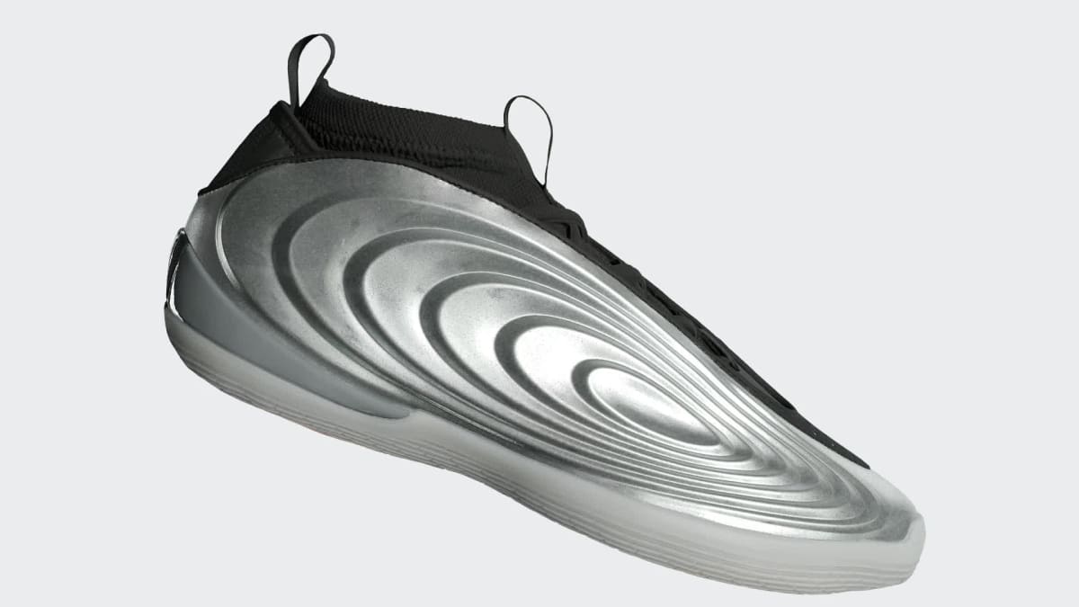 Adidas Men's Harden Volume 10 Shoes - Silver Metallic / Core Black / Lucid Orange - Image 2