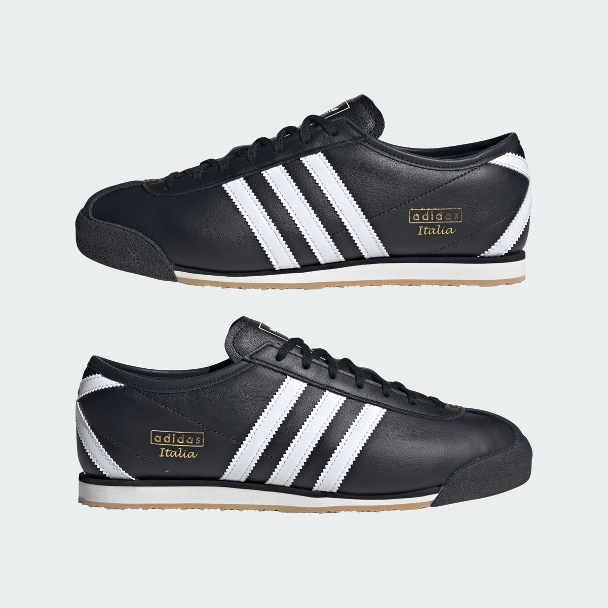 Adidas Men's Italia 70s Shoes - Core Black / Cloud White / Gum - Image 8