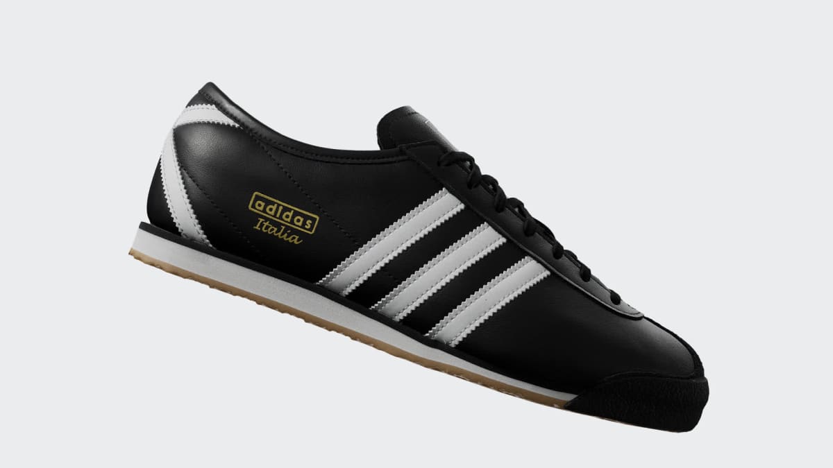 Adidas Men's Italia 70s Shoes - Core Black / Cloud White / Gum - Image 2