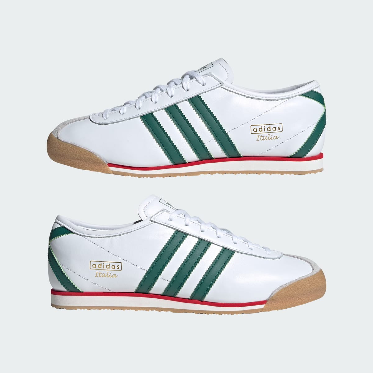 Adidas Men's Italia 70s Shoes - Cloud White / Collegiate Green / Gum - Image 8