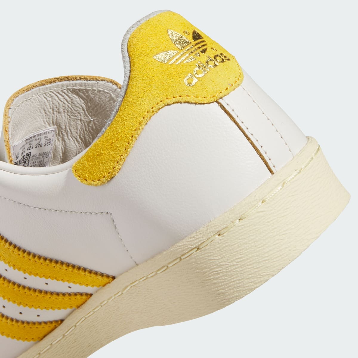 Adidas Men's JABBAR LO SHOES - Cloud White / Crew Yellow / Warm Vanilla - Image 9