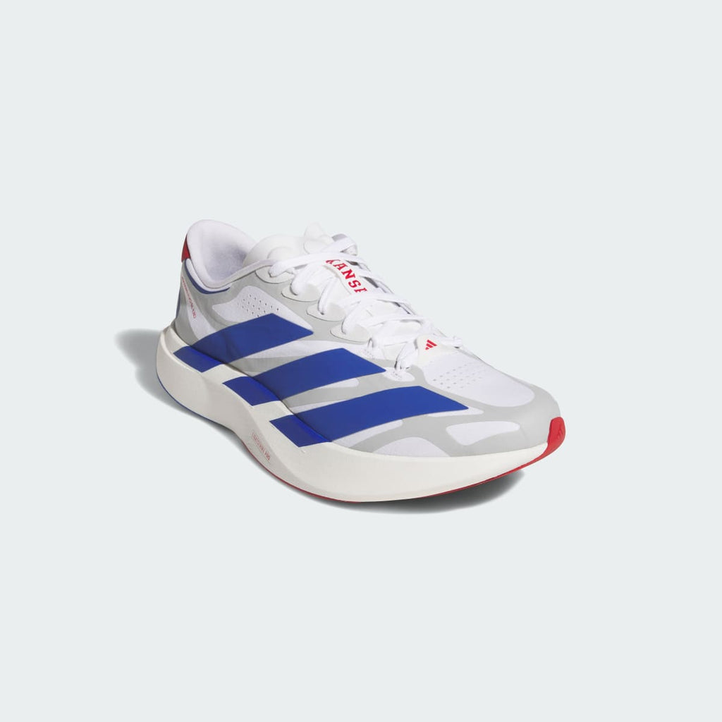 Adidas Women's KANSAS JAYHAWKS ADIZERO EVO SL EXO Shoes - Cloud White / Collegiate Royal / Team Power Red - Image 4