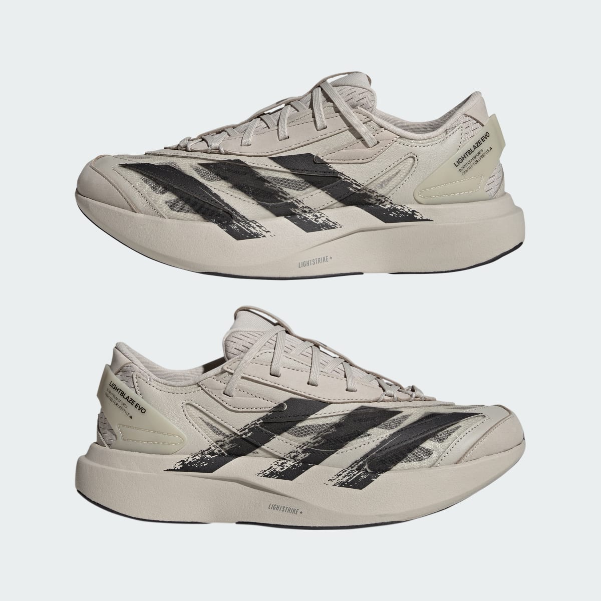 Adidas Men's LIGHTBLAZE EVO SL SHOES - Beige / Core Black / Off White - Image 7