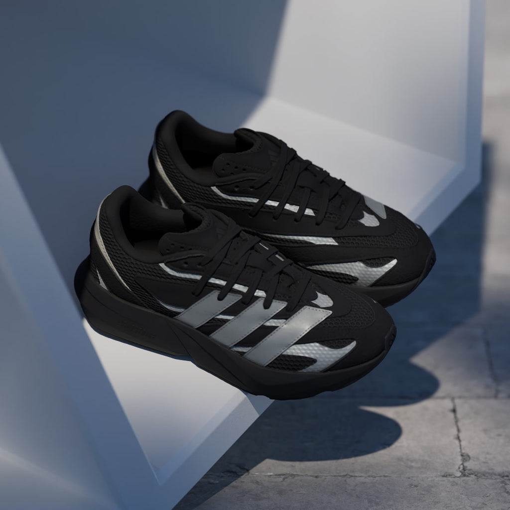 Adidas Women's LIGHTBLAZE SHOES - Core Black / Matte Silver / Off White - Image 5