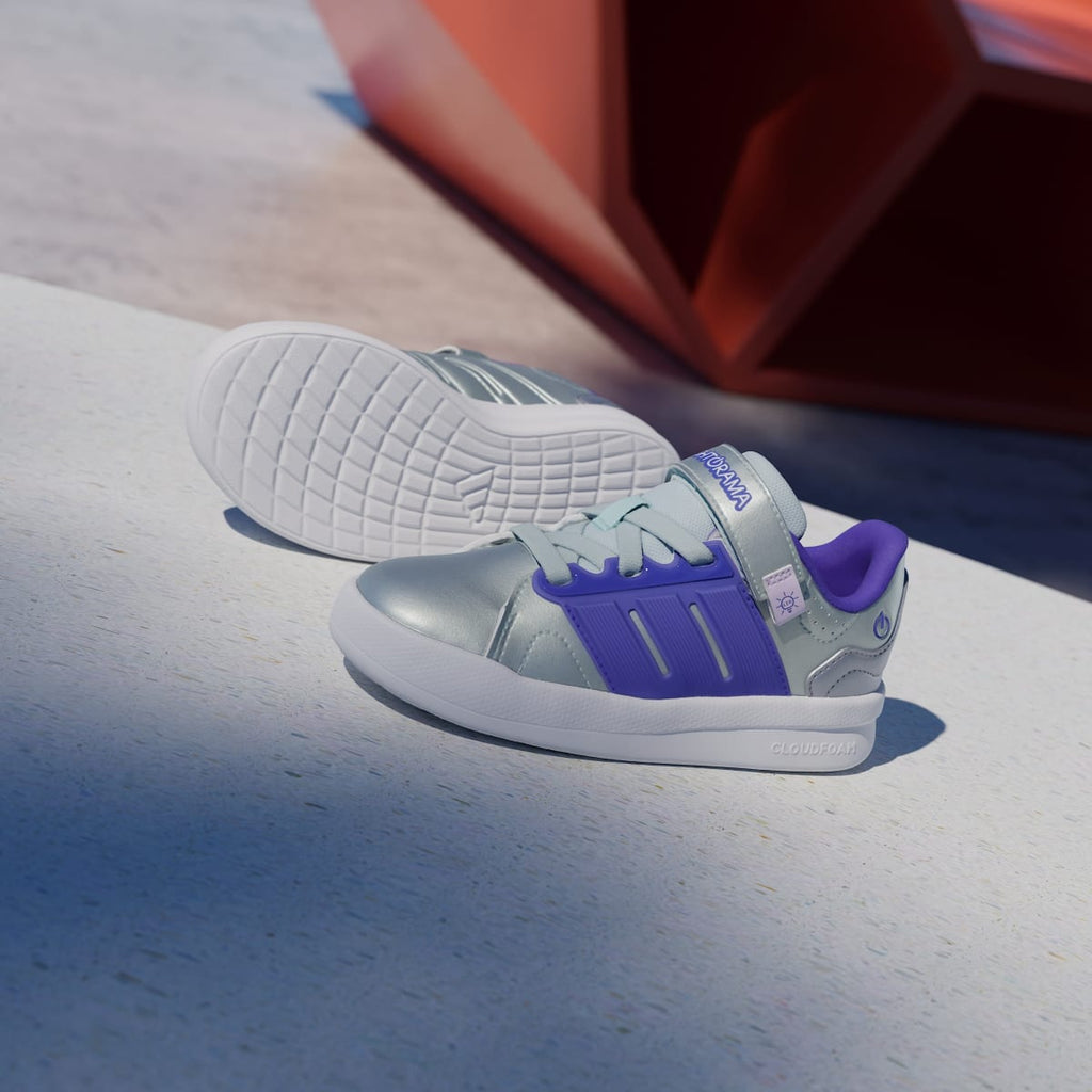 Adidas Kids' LIGHTORAMA COURT SHOES CHILDREN - Halo Mint / Solar Purple / Ice Lavender - Image 4