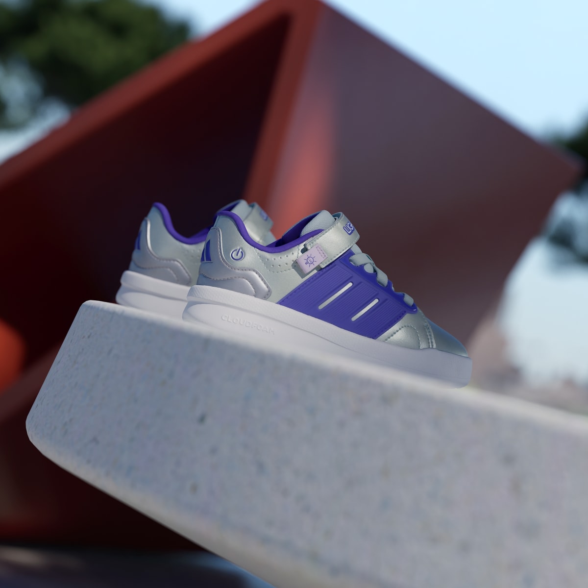 Adidas Kids' LIGHTORAMA COURT SHOES CHILDREN - Halo Mint / Solar Purple / Ice Lavender - Image 6