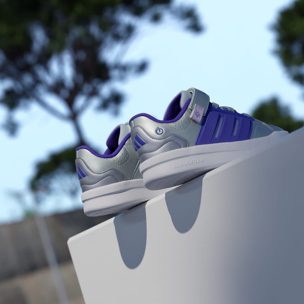 Adidas Kids' LIGHTORAMA COURT SHOES CHILDREN - Halo Mint / Solar Purple / Ice Lavender - Image 8