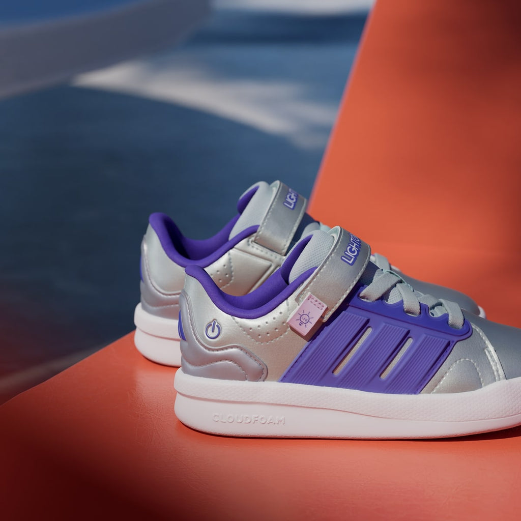 Adidas Kids' LIGHTORAMA COURT SHOES CHILDREN - Halo Mint / Solar Purple / Ice Lavender - Image 9