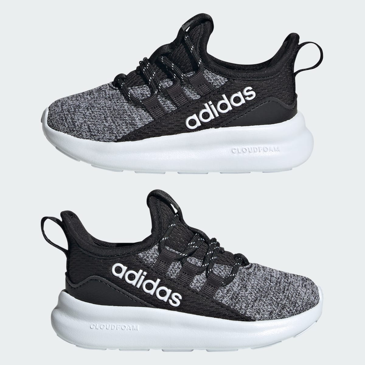 Adidas Kids' LITE RACER ADAPT 8.0 SHOES INFANTS - Core Black / Core Black / Cloud White - Image 7