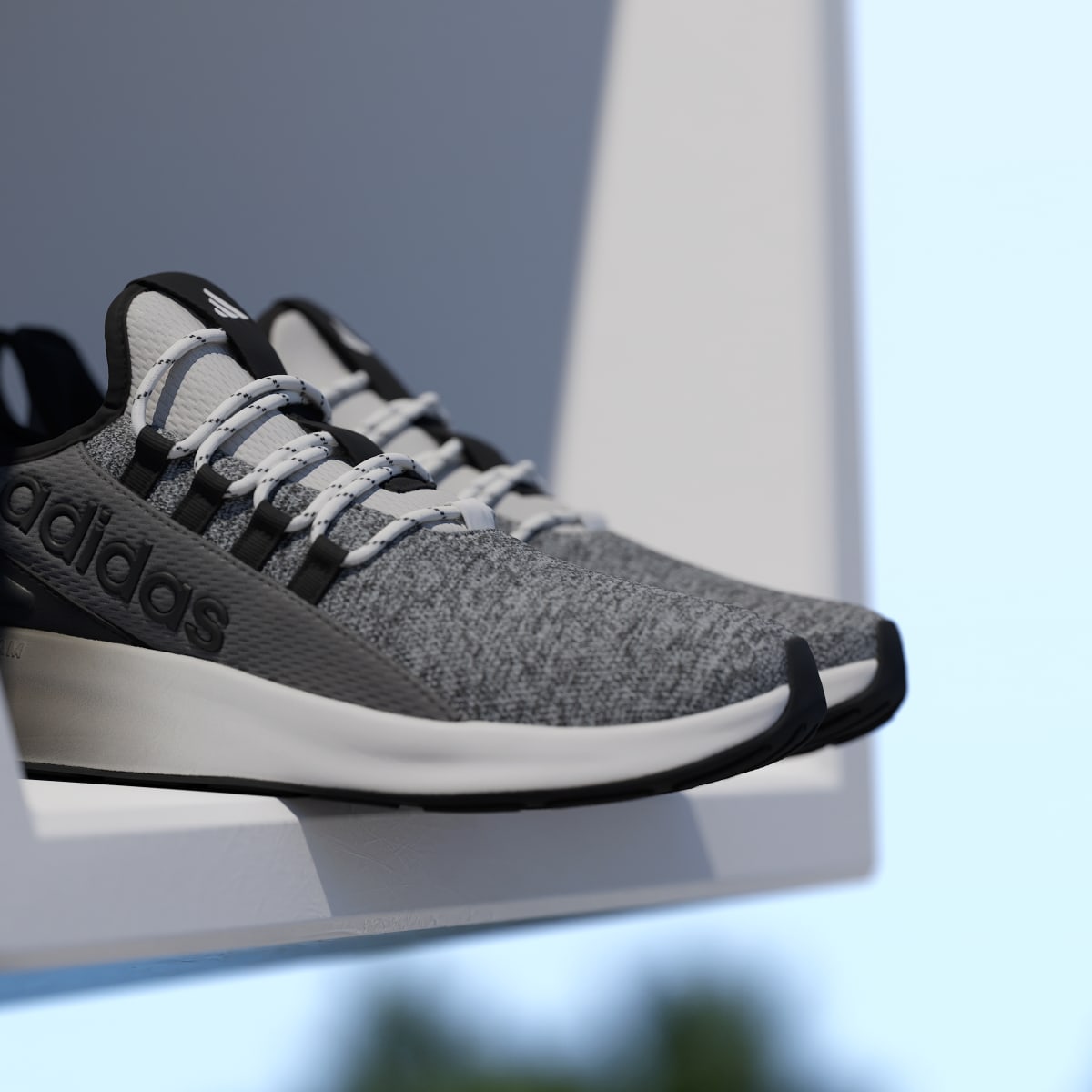 Adidas Men's LITE RACER ADAPT 8.0 WIDE SHOES - Grey One / Grey Four / Core Black - Image 10