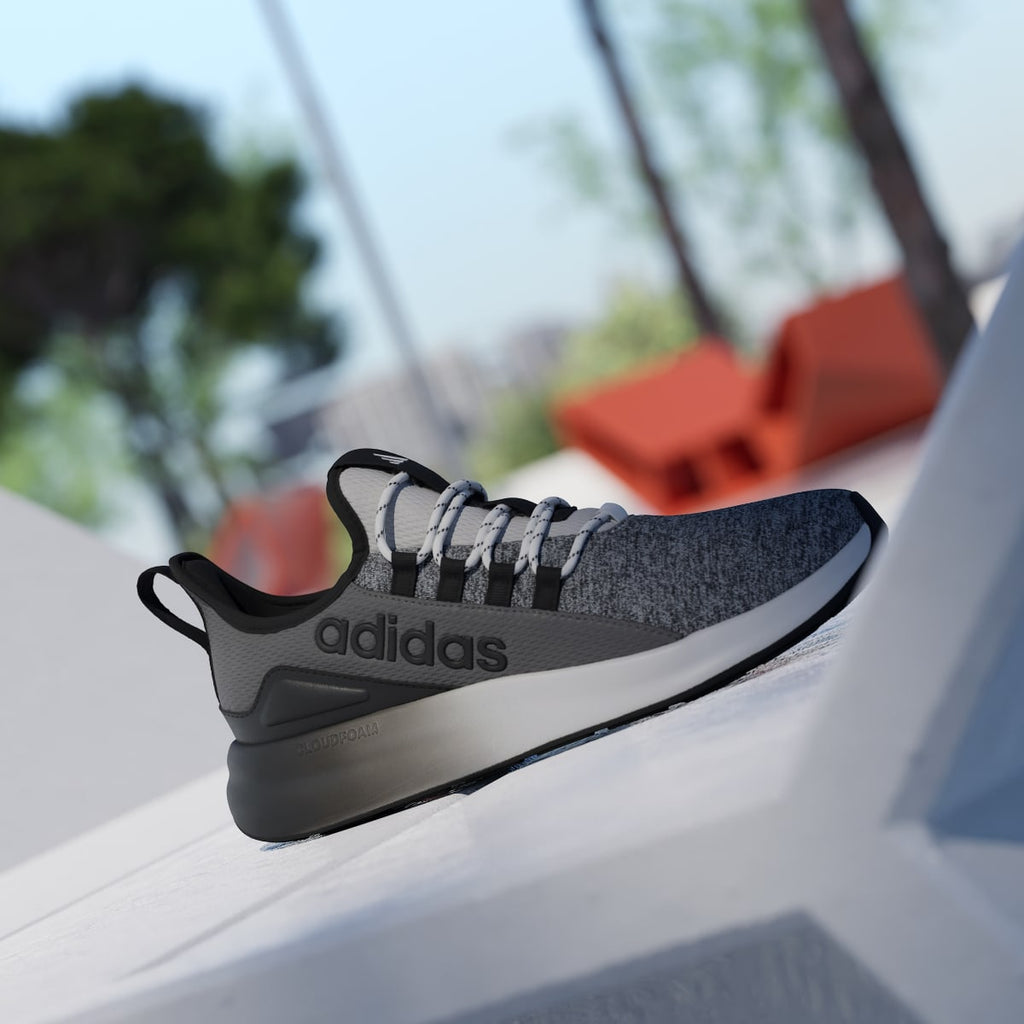 Adidas Men's LITE RACER ADAPT 8.0 WIDE SHOES - Grey One / Grey Four / Core Black - Image 3