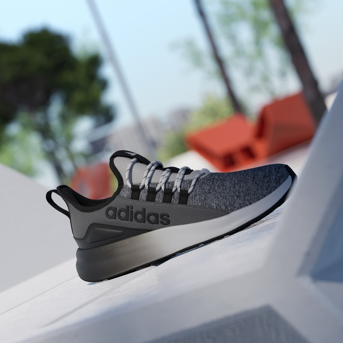 Adidas Men's LITE RACER ADAPT 8.0 WIDE SHOES - Grey One / Grey Four / Core Black - Image 3