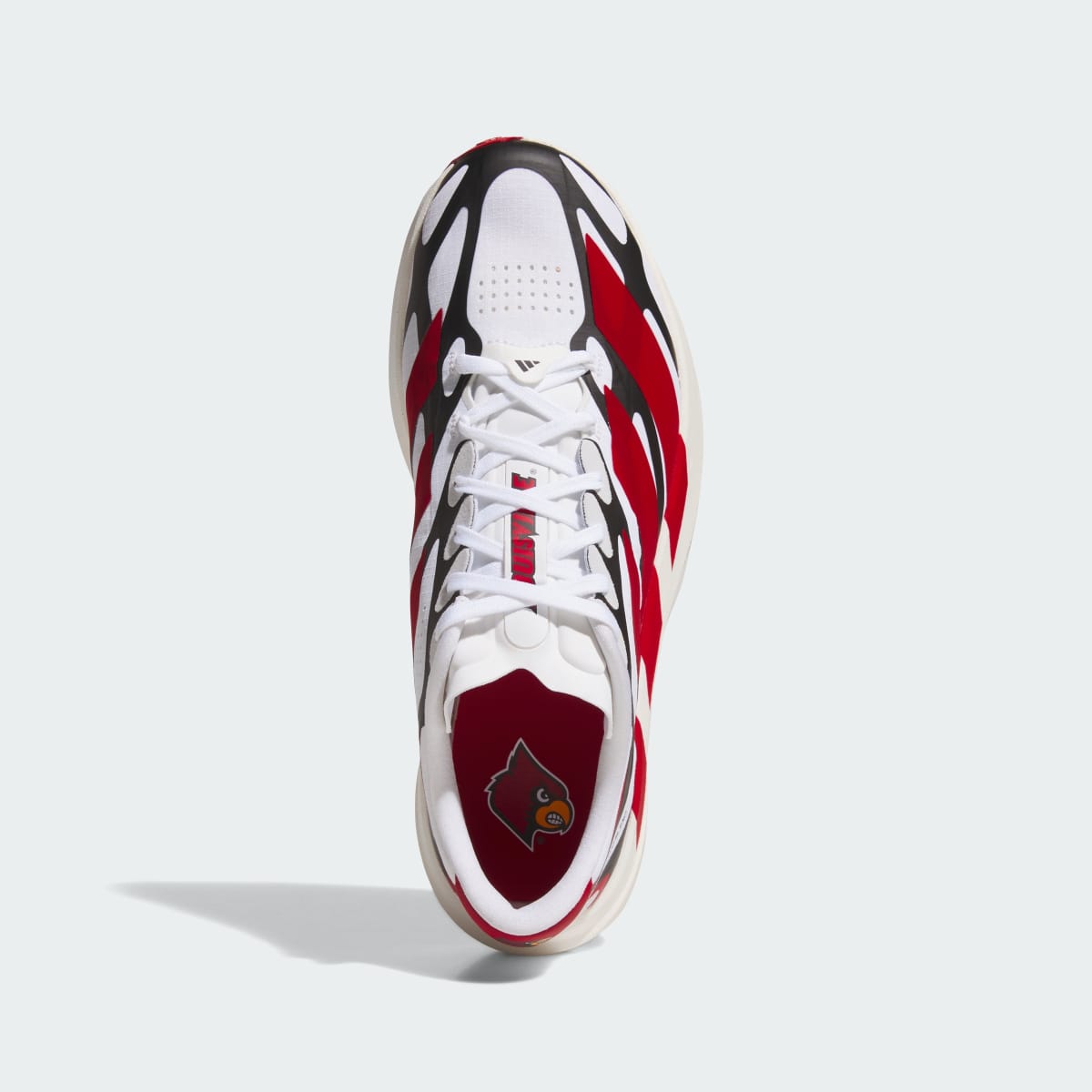 Adidas Men's LOUISVILLE CARDINALS ADIZERO EVO SL EXO Shoes - Cloud White / Team Power Red / Core Black - Image 2