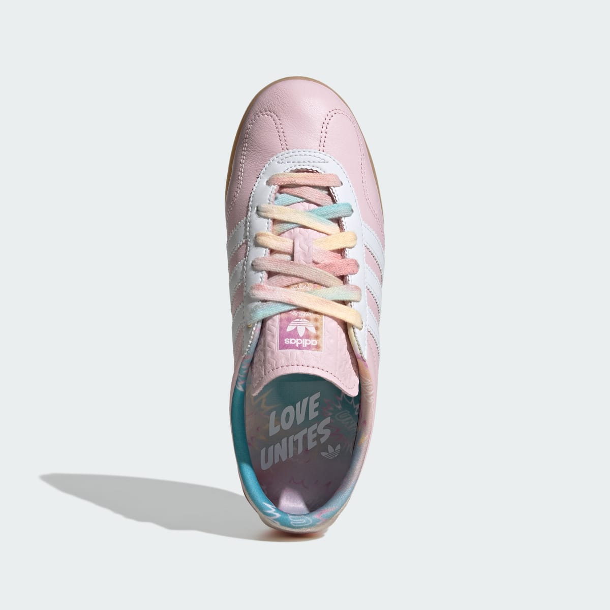 Adidas Women's LOVE UNITES GAZELLE LO PRO SHOES - Clear Pink / Cloud White / Gum - Image 2