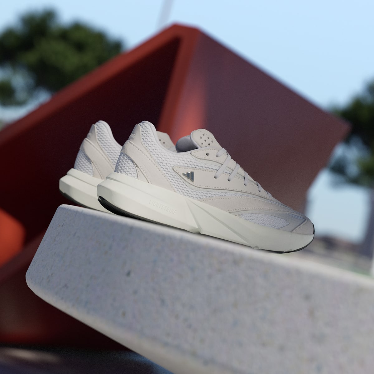Adidas Women's Lightblaze Shoes - Crystal White / Cloud White / Grey One - Image 6